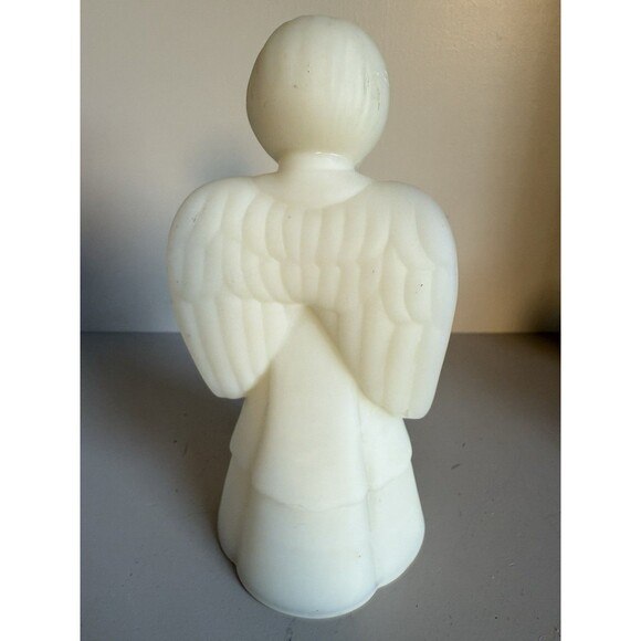 Fenton Frosted Glass Angel Hand Painted Artists Signed 6” Christmas - Picture 3 of 6